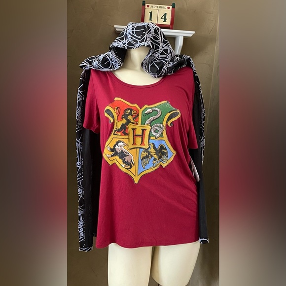 HARRY POTTER Halloween Juniors' Size M(7/9) Halloween Costume T-shirt with Cape - Picture 11 of 13